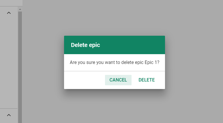 Delete Epic Modal